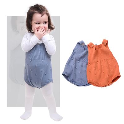 China Anti-pilling Sleeveless Clothes Knitted Baby Rompers For Girls 2 Buyers Baby Knitwear Sweater for sale