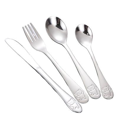 China Sustainable Wholesale Bulk Healthy Material Flatware Kids Stainless Steel for sale