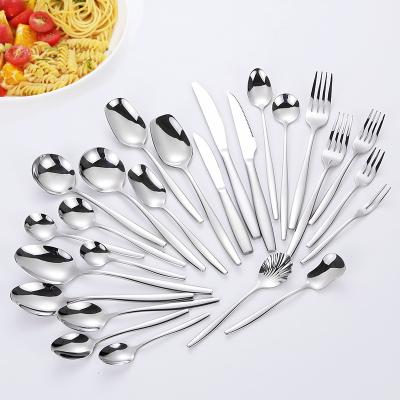 China Factory Direct Sale Viable Bulk Stainless Steel Silverware Silver Flatware Dinner Spoon Knife and Fork Steak for sale