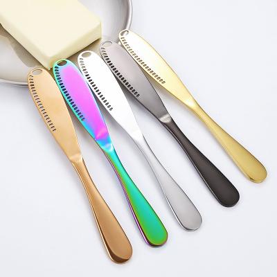 China Multifunctional Stainless Steel Butter Cheese Knife Viable Spreader Knife Multifunctional Acceptable Daily Dining for sale