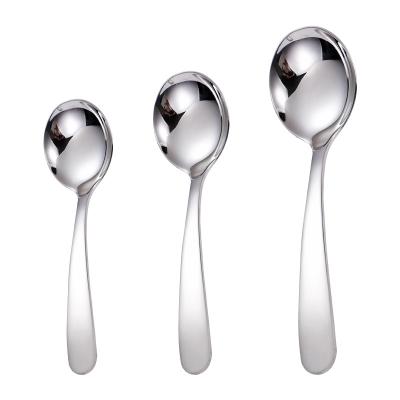 China Heavy Spoon Different Size Salad Soup Spoon Stainless Steel Viable for sale