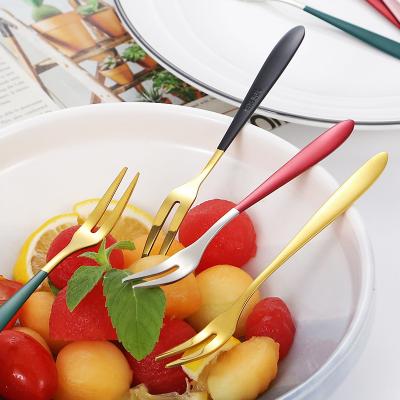 China 18/10 Stainless Steel Dessert Cake Fruit Fork Workable Wholesale Set for sale