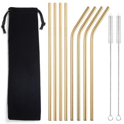 China 304 (18/10) High Quality Sustainable Wholesale Reusable Eco Friendly Stainless Steel Juice Drinking Straw for sale