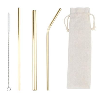 China Reusable Metal Straw Set, 304 (18/10) Stainless Steel Viable Hot Sale Drinking Straws for sale