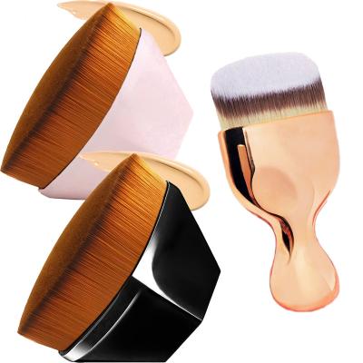 China Angular Blush 3 Pcs Face Body Kabuki Foundation Brushes Angled Flat Foundation Brush High Density Makeup Brush for Buffing for sale