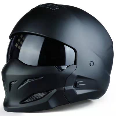 China Motor Electric Bike/Motorcycle/Cross/Summer/Winter All Size Samurai Black Scorpion Helmet For Indian Halley Vintage Electric Bike Helm 3/4 Half Face Motorcycle Modular Helmets for sale