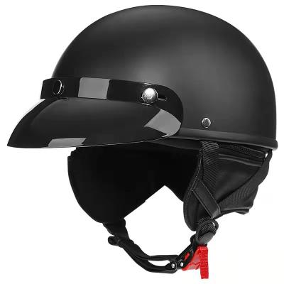 China OEM Factory Retro Classic Cascos De Moto Winter Vintage Face Bike/Motorcycle/Skate/Motorcycle Helmets Electric Open Face Motorcycle Half Helmet for sale