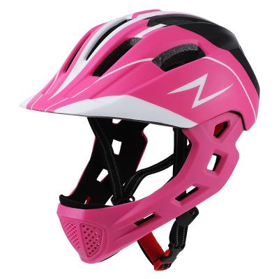 China Dismountable Climbing Scooter Cascos Bicicleta Ninos Multifunctional Full Face LED Helmet Cycle Staking Staking Helmet Set For Kids for sale