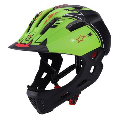 China New wholesales multifunctional equipped with net insect proof USB charging lightweight full face helmet kids bike mtb fullface helmet for sale