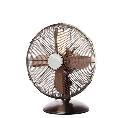 China Retro Hotel Metal Pedestal Stand Powerful Cooling Copper Fan for sale