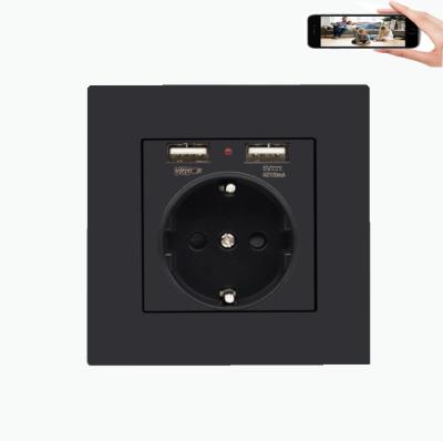 China HD1080P CCTV Plug-Outlet 16A Audio Wall Mounted Wifi Wall Mounted Camera Wifi Hidden Mini Wall Socket Mini Camera Wall Mounted Camera for sale