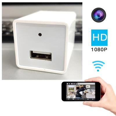 China Security camera charger support wifi one way audio hidden remote view and control with loop recording 7*24 hours record for sale