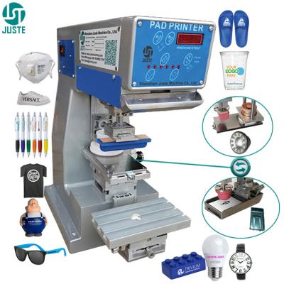 China 1 Colour Desktop Pad Printing Machine Single Transverse Flow Model Line Pad Printer With PLC Materials Ceramic Ring for sale