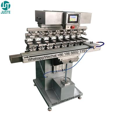 China 8 Color Unload Pad Printer Tampo Silicone Large Pad Printing Machine For Sandals Glass Syringle Plastic Optical Frame for sale