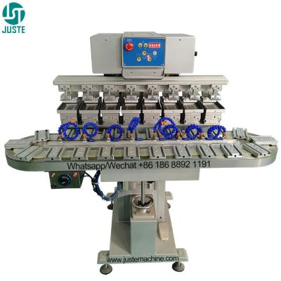 중국 8 Color Conveyor Pad Printing Machine Pad Printer For Plastic Metallic Fuji Film Positive Steel Plate 100*100 Melamine 판매용