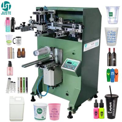 China Máquina de impressão de tela de vidro de ampola de seda semi-automática de pulseira de silicone frasco de batom tampa recipiente de impressora à venda