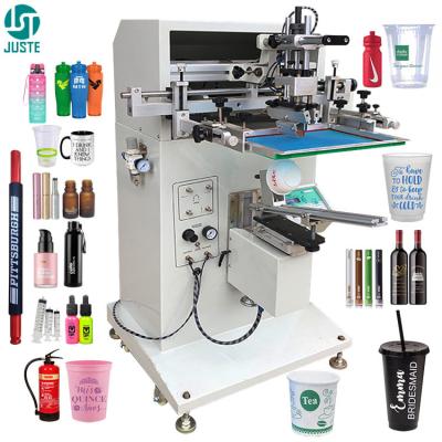 China Glass Bottle Silk Screen Printer Cup Screen Printing Machine For Round Coffee Paper Water Cosmetic Plastic Cup Tube for sale