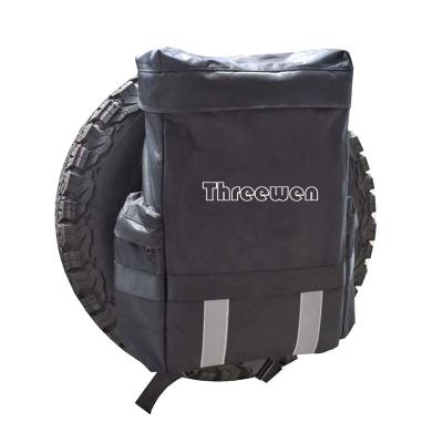 China Threewen Durable Heavy Duty Universal Waterproof Customs Spare Tire Trash Bag Large Capacity Cargo Spare Time Storage Bag for sale