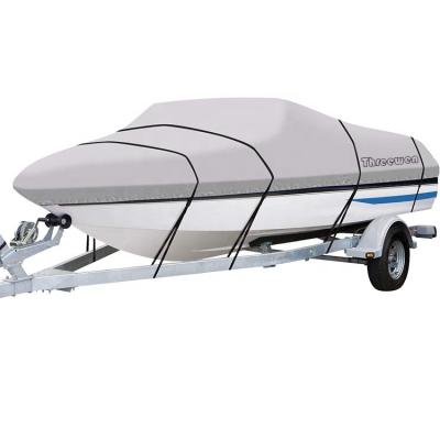 China Threewen 420D Marine Grade Oxford Boat Cover Trailerable Waterproof Hard Top/T-Top Fit Boats High Quality Waterproof Boat Cover for sale