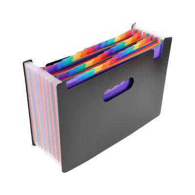 China Black Large Capacity 36 PP Accordion Folder Expansion Pocket Paper Folder Recyclable Plastic Folder Storage Wholesale for sale