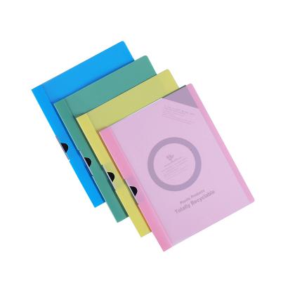 China Customizable Recyclable Plastic PP A4 A5 A6 Slide Report Folder, Transparent Candy Color Folder Presentation File Storage for sale