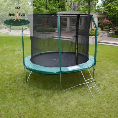 China JianTuo 10FT Fiberglass Spring Garden Trampoline with Fence and 10FT Ladder for sale