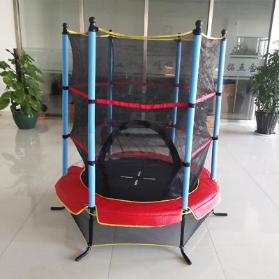 China JianTuo Sports 4.5FT 55Inch Kids Indoor Jumping Trampoline Bed With 55Inch Enclosure for sale