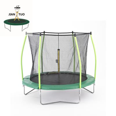 China Trampoline With Enclosure JianTuo Sports Outdoor Around 6 8 10 12 13 14 15 16 Feet Trampoline With Enclosure for sale