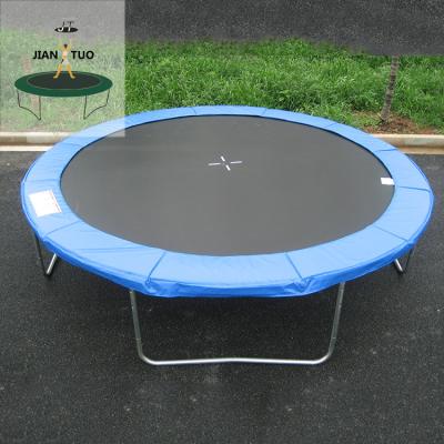 China JianTuo Round Trampoline Sports 6FT-16FT Trampoline Safety Protection Trampoline Spring Blue Cover Pad for sale