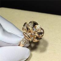 China De bloem Gevormde Gouden Diamanten van Ring Luxury Jewelry 18K voor Huwelijk/Overeenkomst Te koop