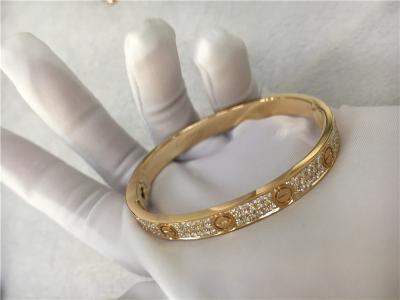 Cina Oro giallo del braccialetto 18K di amore di Diamond High End Custom Jewelry in vendita