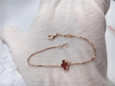 China Cornalina dulce del estilo de la pulsera del oro de Van Cleef Arpels 18K para la chica joven en venta