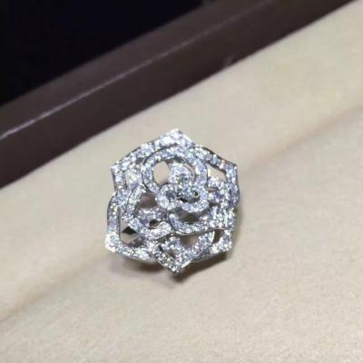 Cina L'oro bianco su ordinazione di qualità superiore dei gioielli 18K dell'anello di Piaget Rosa ha messo con il diamante in vendita