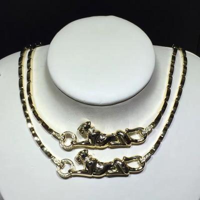 China Schmuck-Panther-Halskette oberen Grenze der gelbes des Gold18k kundenspezifische mit Diamanten/Lack zu verkaufen