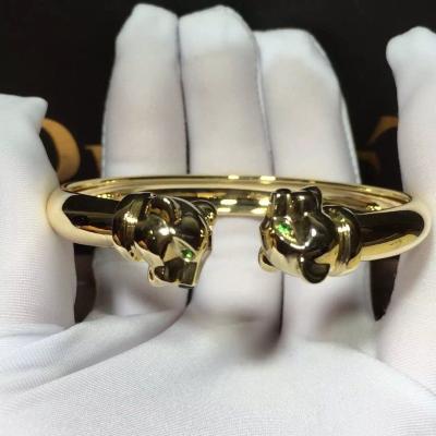 China Goldarmband-Luxusgoldschmuck Tsavorite-Granate des Onyx-18K mit Diamanten zu verkaufen