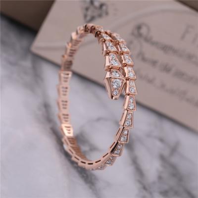 China Schlangen-Armband 353792 Diamant Luxuswandschrank-Rose Gold Bracelet Serpenti Viper-einspule volles zu verkaufen