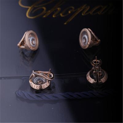 China Brincos felizes do espírito de Chopard em Rose Gold Ethical White Gold ética com diamantes à venda