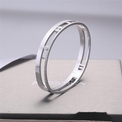 China Messika Move Romane Bangle White Gold Diamond Bracelet Luxury Jewelry For Women for sale