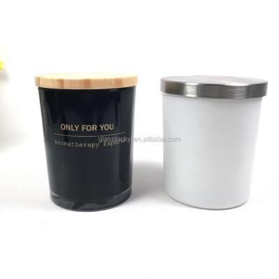 China New Style Popular Empty Candle Jars Eco - Friendly With Wooden Lids for sale