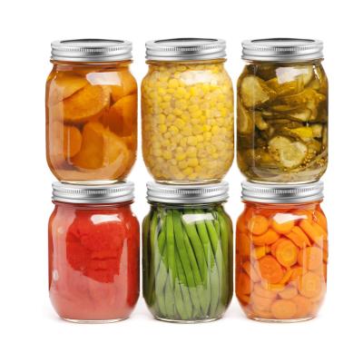 China Glass Food Mason Jar With Metal Lid/Wide Mouth Glass Jam Peanut Butter Jar for sale