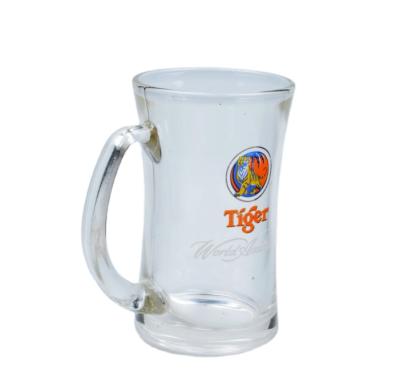 China Large Modern Transparent Jumbo Beer Glass Mug 500ml 1000ml Glass Beer Mug for sale