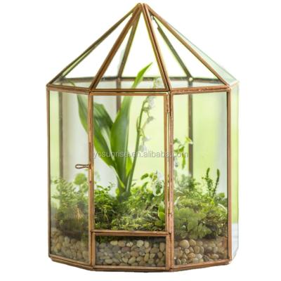 China Wholesale Mini Greenhouse Traditional Glass Decorative Geometric Glass for sale