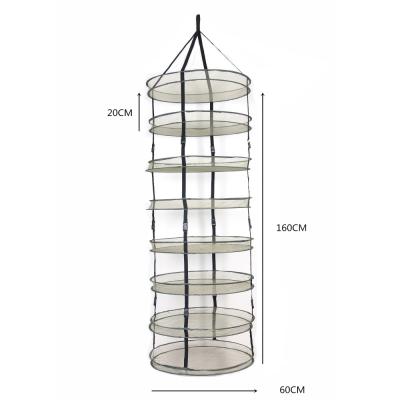 China Professional Manufacturer Easily Assembled Elevate Tent Drying Racks / Round Hanging Mesh Herb Dry Net for sale