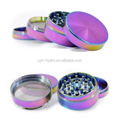 China Moore Colorful Zinc Alloy 4 Piece Metal Grinder Spice Grinder Herb Tobacco Grinder for sale