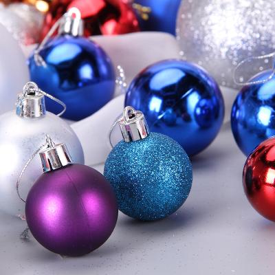 China 2021 European Christmas Ornaments 6CM24 Pcs Christmas Ball Set Christmas Tree Ornaments for sale