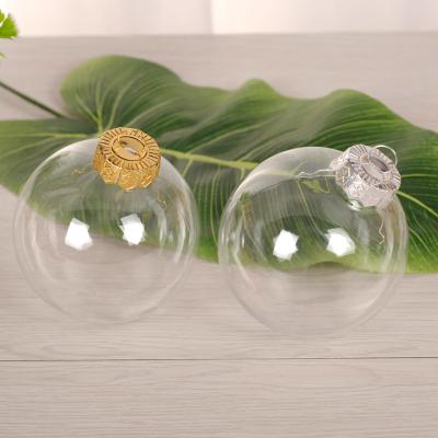 China Creative Plastic Christmas Tree Hanging Transparent Ball Christmast Round Ball Christmas Ornament Traditional Popular Clear Decoration Ball for sale