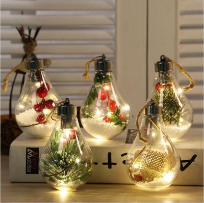 China 2021 Creative Traditional Christmas Decorations Ornament Christmast Simulation Light Bulb Christmas Tree Decoration Pendant for sale