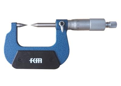 China KM 0-25mm Point Micrometer With Carbide-tipped Measuring Face for sale