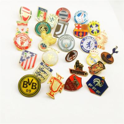 China Custom Europe Soccer Club Logo Badge Champions League National Team Metal Enamel Lapel Pins for sale