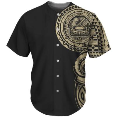 China 2021 Breathable Newcomers Fashion Sports Team Logo Uniform Polynesian Samoan Tribal Designs Breathable Baseball Jersey Apparel Custom for sale